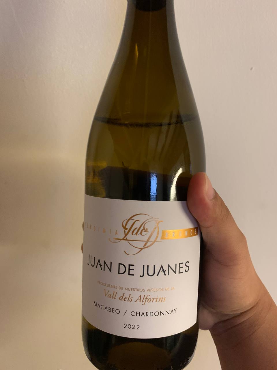 Valencia - Valls dels Alforins - Juan de Juanes - Macabeo y Chardonnay